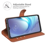 Motorola Moto G50 Hoesje - MobyDefend Kunstleren Wallet Book Case (Sluiting Voorkant) - Bruin