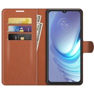 Motorola Moto G50 Hoesje - MobyDefend Kunstleren Wallet Book Case (Sluiting Voorkant) - Bruin