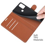 Motorola Moto G50 Hoesje - MobyDefend Kunstleren Wallet Book Case (Sluiting Voorkant) - Bruin
