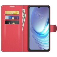 Motorola Moto G50 Hoesje, MobyDefend Kunstleren Wallet Book Case, Rood