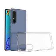 Sony Xperia 1 III Hoesje, MobyDefend Transparante TPU Gelcase, Volledig Doorzichtig