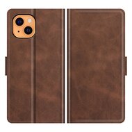 iPhone 13 Hoesje, MobyDefend Luxe Wallet Book Case (Sluiting Zijkant), Bruin