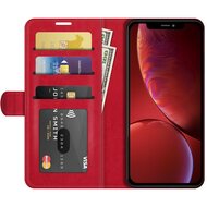 iPhone 13 Hoesje, MobyDefend Wallet Book Case (Sluiting Achterkant), Rood