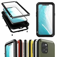 iPhone 13 Pro Max Hoes - Love Mei Metalen Case - Extreme Protection - Groen