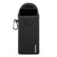 Hoesje voor Motorola Edge 20 Lite - MobyDefend Neopreen Pouch Met Karabijnhaak - Insteekhoesje - Riemlus Hoesje - Zwart