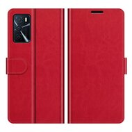 Oppo A16 / A16s / A54s Hoesje, MobyDefend Wallet Book Case (Sluiting Achterkant), Rood