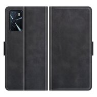 Oppo A16 / A16s / A54s Hoesje, MobyDefend Luxe Wallet Book Case (Sluiting Zijkant), Zwart