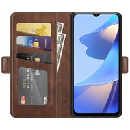 Oppo A16 / A16s / A54s Hoesje, MobyDefend Luxe Wallet Book Case (Sluiting Zijkant), Bruin