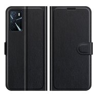 Oppo A16 / A16s / A54s Hoesje - MobyDefend Kunstleren Wallet Book Case (Sluiting Voorkant) - Zwart