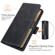 Samsung Galaxy M22 / Galaxy A22 4G Hoesje, MobyDefend Luxe Wallet Book Case (Sluiting Zijkant), Zwart
