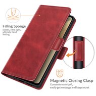 Samsung Galaxy M22 / Galaxy A22 4G Hoesje, MobyDefend Luxe Wallet Book Case (Sluiting Zijkant), Rood