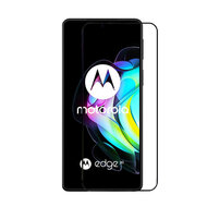 Motorola Edge 20 Screenprotector, MobyDefend Gehard Glas Screensaver, Zwarte Randen