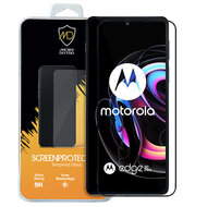 Motorola Edge 20 Pro Screenprotector - MobyDefend Screensaver Met Zwarte Randen - Gehard Glas