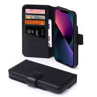 iPhone 13 Hoesje, Luxe MobyDefend Wallet Bookcase, Zwart