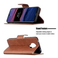 Nokia G10 / Nokia G20 Hoesje, MobyDefend Wallet Book Case Met Koord, Bruin