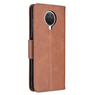 Nokia G10 / Nokia G20 Hoesje, MobyDefend Wallet Book Case Met Koord, Bruin