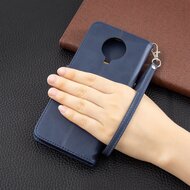Nokia G10 / Nokia G20 Hoesje - MobyDefend Wallet Book Case Met Koord - Blauw