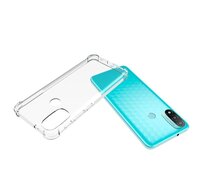 Motorola Moto E20 / E30 / E40 Hoesje, MobyDefend Transparante Shockproof TPU Gelcase, Verstevigde Hoeken, Volledig Doorzichtig