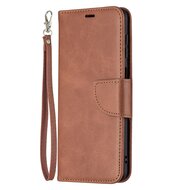 Samsung Galaxy M22 / Galaxy A22 4G Hoesje - MobyDefend Wallet Book Case Met Koord - Bruin