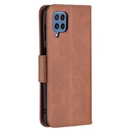 Samsung Galaxy M22 / Galaxy A22 4G Hoesje - MobyDefend Wallet Book Case Met Koord - Bruin