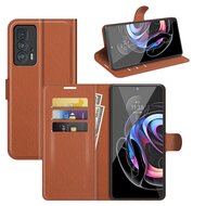 Motorola Edge 20 Pro Hoesje, MobyDefend Kunstleren Wallet Book Case, Bruin