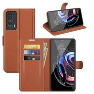 Motorola Edge 20 Pro Hoesje - MobyDefend Kunstleren Wallet Book Case (Sluiting Voorkant) - Bruin