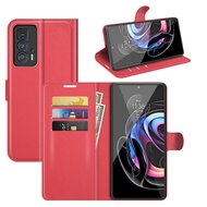 Motorola Edge 20 Pro Hoesje - MobyDefend Kunstleren Wallet Book Case (Sluiting Voorkant) - Rood