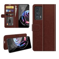 Motorola Edge 20 Pro Hoesje - MobyDefend Wallet Book Case (Sluiting Achterkant) - Bruin