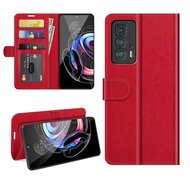 Motorola Edge 20 Pro Hoesje - MobyDefend Wallet Book Case (Sluiting Achterkant) - Rood