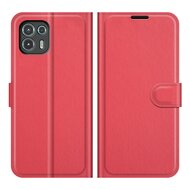 Motorola Edge 20 Lite Hoesje - MobyDefend Kunstleren Wallet Book Case (Sluiting Voorkant) - Rood