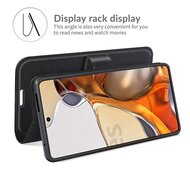 Xiaomi 11T / Xiaomi 11T Pro Hoesje, MobyDefend Kunstleren Wallet Book Case, Zwart