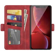 iPhone 13 Pro Max Hoesje, MobyDefend Luxe Wallet Book Case (Sluiting Zijkant), Rood