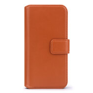 iPhone 13 Hoesje, Luxe MobyDefend Wallet Bookcase, Lichtbruin