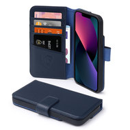 iPhone 13 Hoesje, Luxe MobyDefend Wallet Bookcase, Blauw