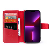 iPhone 13 Pro Max Hoesje, Luxe MobyDefend Wallet Bookcase, Rood