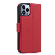 iPhone 13 Pro Hoesje, Luxe MobyDefend Wallet Bookcase, Rood