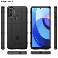 Motorola Moto E20 / E30 / E40 Hoesje - Mobydefend Rugged Shield TPU Backcover - Zwart