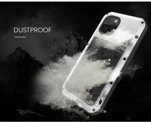 Apple iPhone 11 hoes, Love Mei, Metalen extreme protection case, Zwart