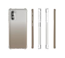 Motorola Moto G51 Hoesje, MobyDefend Transparante Shockproof TPU Gelcase, Verstevigde Hoeken, Volledig Doorzichtig