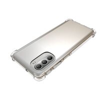 Motorola Moto G51 Hoesje, MobyDefend Transparante Shockproof TPU Gelcase, Verstevigde Hoeken, Volledig Doorzichtig