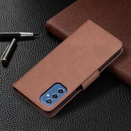 Samsung Galaxy M52 Hoesje, MobyDefend Wallet Book Case Met Koord, Bruin
