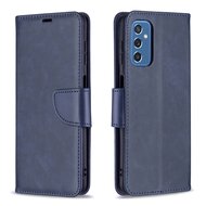 Samsung Galaxy M52 Hoesje, MobyDefend Wallet Book Case Met Koord, Blauw