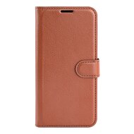 Motorola Moto E20 / E30 / E40 Hoesje, MobyDefend Kunstleren Wallet Book Case, Bruin