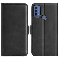 Motorola Moto E20 / E30 / E40 Hoesje, MobyDefend Luxe Wallet Book Case (Sluiting Zijkant), Zwart