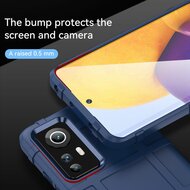 Xiaomi 12 / 12X Hoesje - Mobydefend Rugged Shield TPU Backcover - Blauw