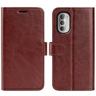 Motorola Moto G51 Hoesje, MobyDefend Wallet Book Case (Sluiting Achterkant), Bruin