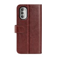 Motorola Moto G51 Hoesje - MobyDefend Wallet Book Case (Sluiting Achterkant) - Bruin