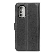 Motorola Moto G51 Hoesje, MobyDefend Kunstleren Wallet Book Case, Zwart