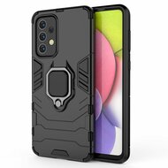 Samsung Galaxy A33 Hoesje - MobyDefend Dubbelgelaagde Pantsercase Met Standaard - Zwart