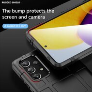 Samsung Galaxy A73 Hoesje - Mobydefend Rugged Shield TPU Backcover - Zwart